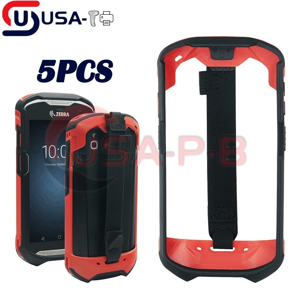 US 5PCS Protective Cover Case Hand Rugged Boot for Zebra TC51 TC56 TC52 TC57 Red
