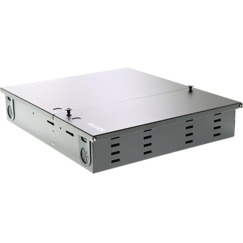 Belden AX103928 FiberExpress Ultra Wall Mount Housing Patch Panel Black
