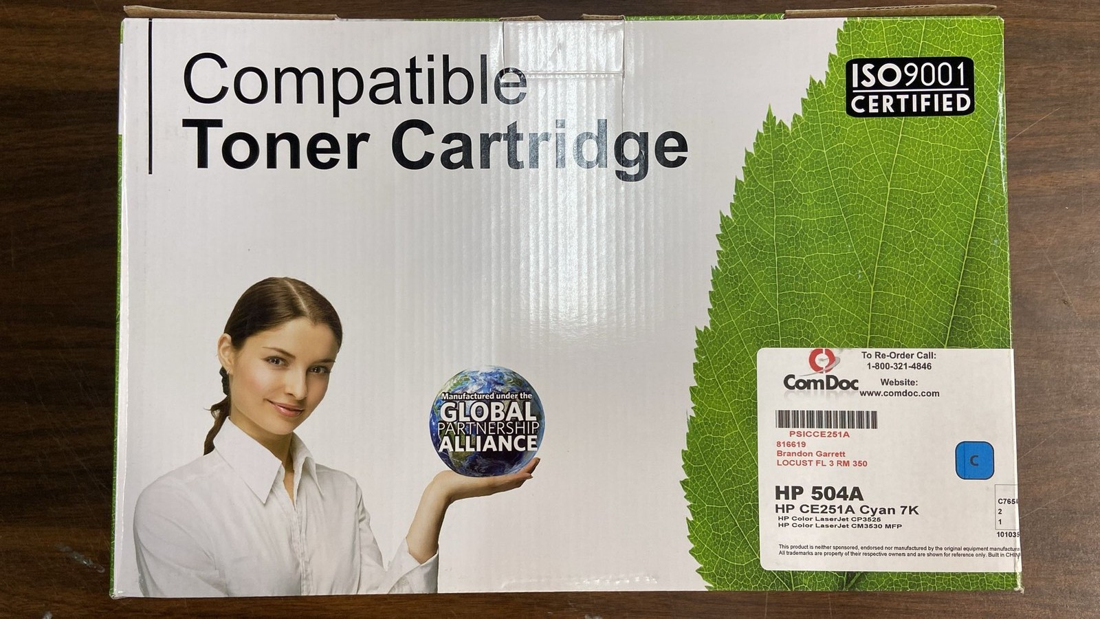 ComDoc Compatible Toner Cartridge HP 504A HP CE251A Cyan 7K HP Color LaseJet