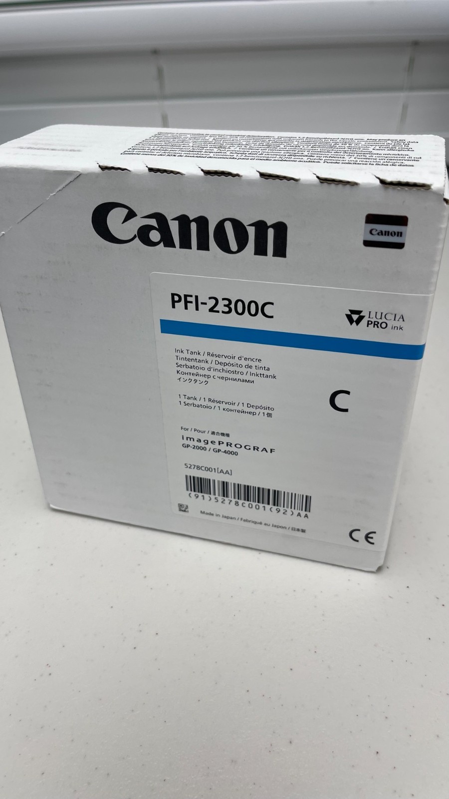 Canon PFI-2300 Ink Cyan for Canon imagePROGRAF GP-2000 GP-4000 - NEW 160ML