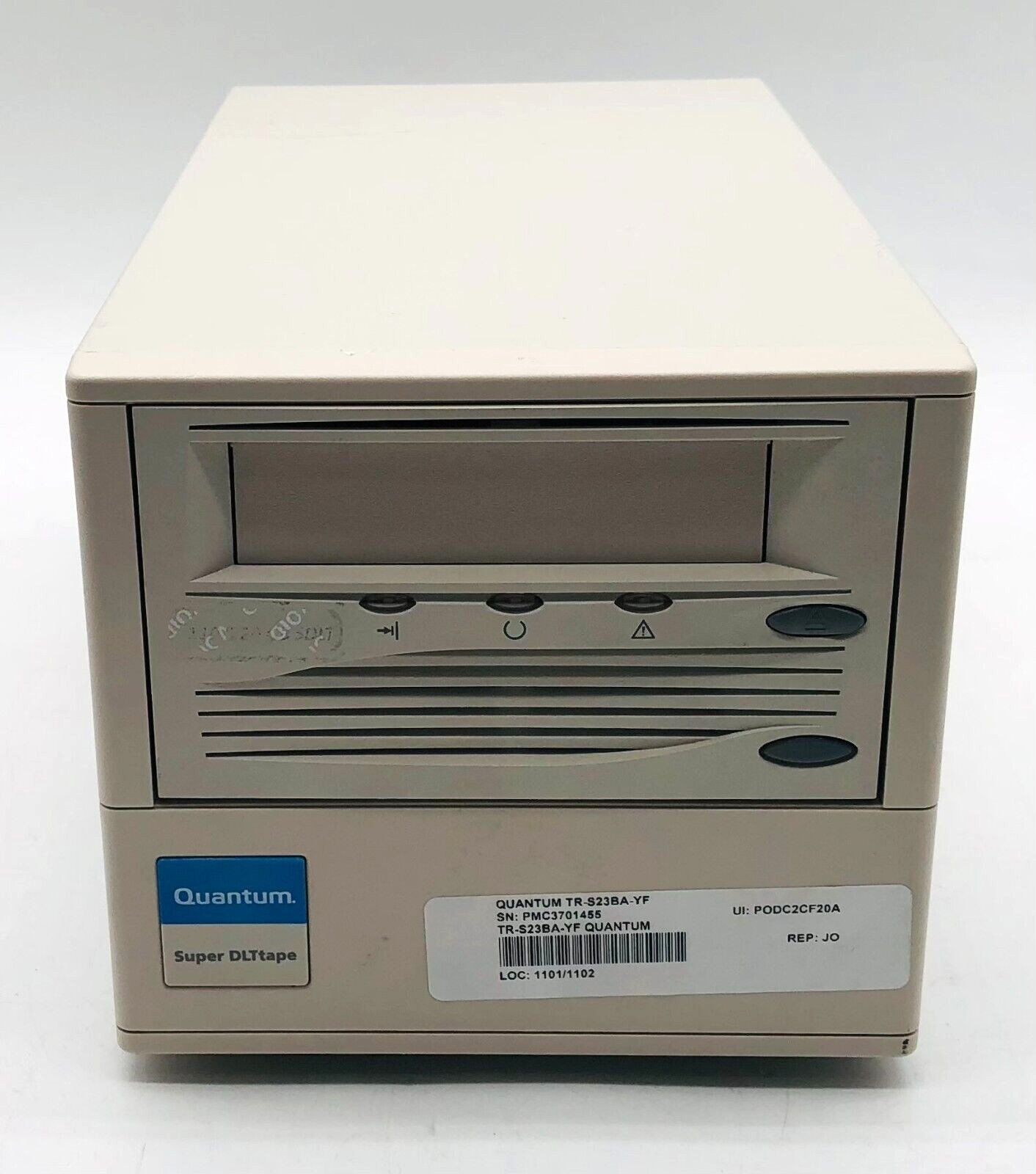 QUANTUM SUPER DLTTAPE TR-S12BA-YF EXTERNAL TAPE DRIVE 30-80006-07