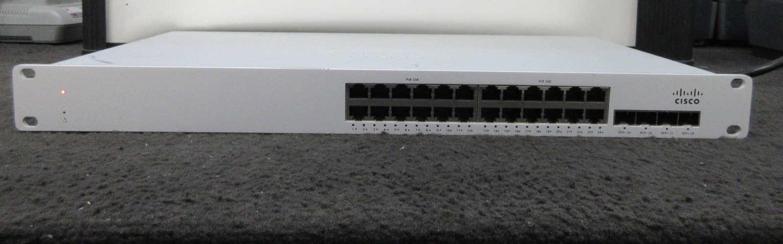 Cisco Meraki MS225-24P-HW Unclaimed 24-Port Gigabit Switch