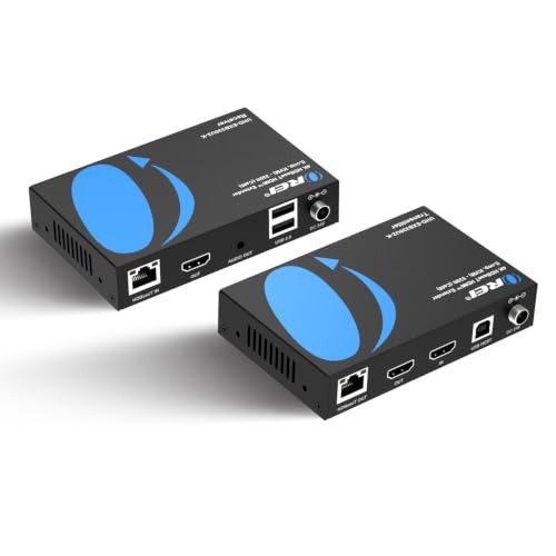 OREI 4K HDBaseT HDMI Extender USB KVM 330ft Cat6 4K60 HDCP 2.3 (UHD-EXB330U2-K)