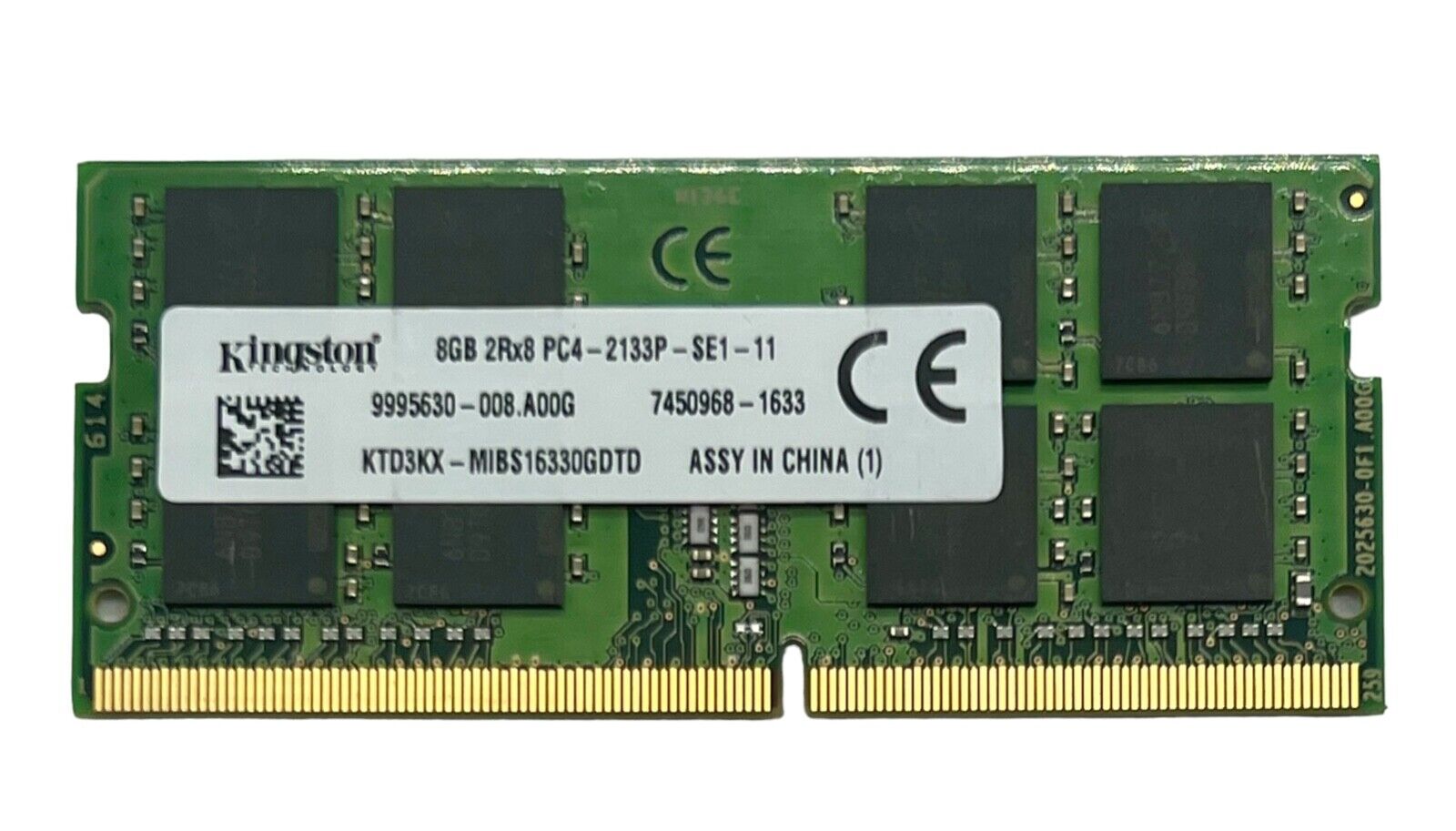 Kingston 8GB 1x8GB PC4-17000 DDR4-2133P Laptop Memory SDRAM KTD3KX-MIBS16330GDTD