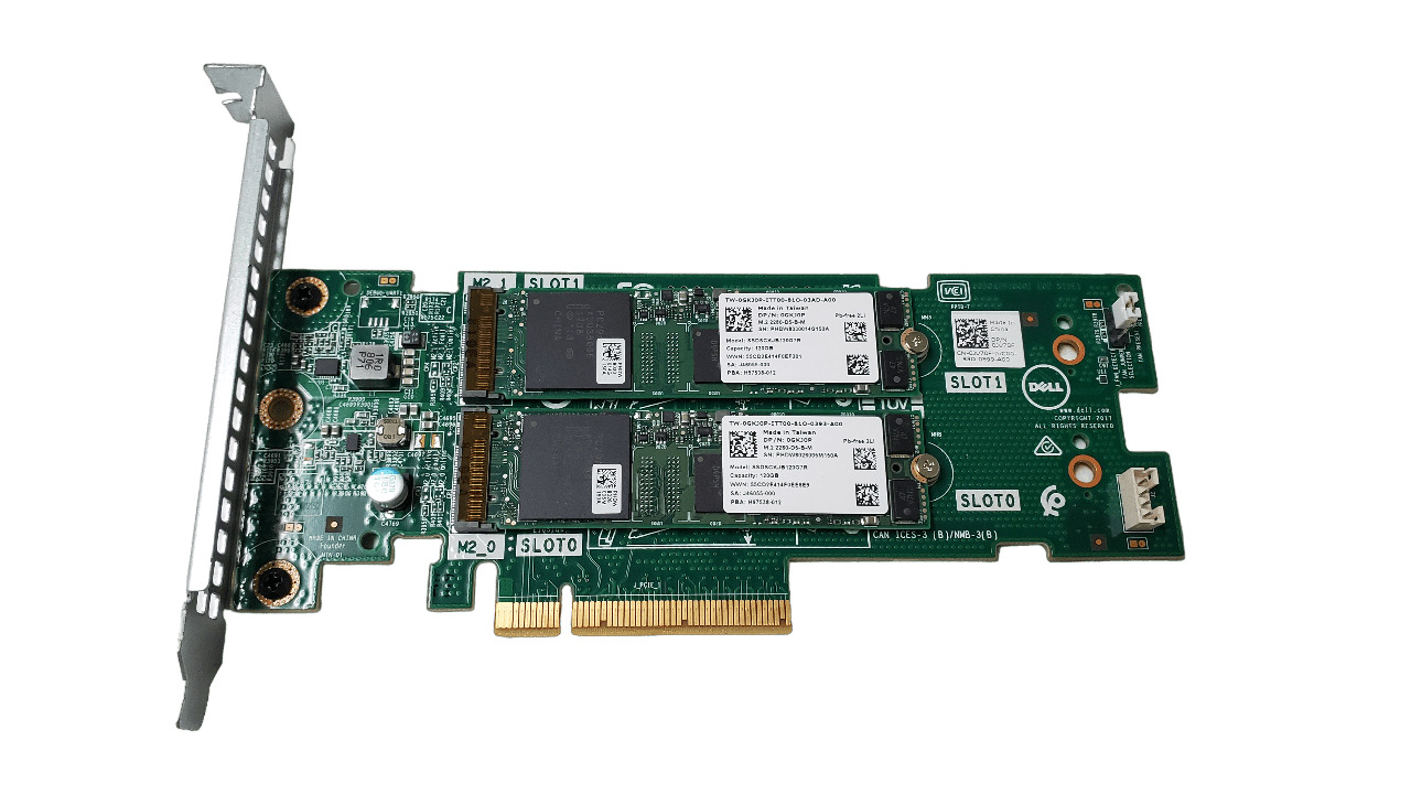 Dell PCIe M.2 Boss S1 RAID Controller Card JV70F with 2x 240GB SSD