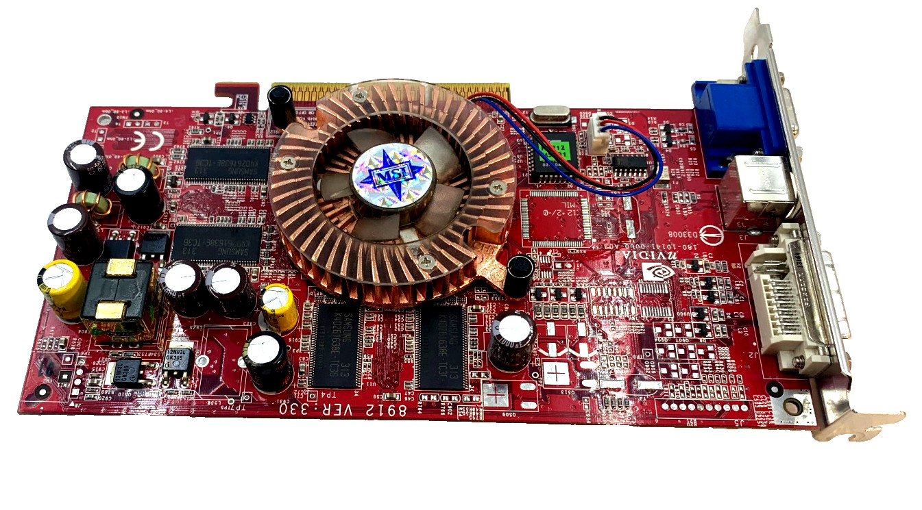MSI Nvidia 8912-010 VER 330 AGP VGA Video Graphics Card