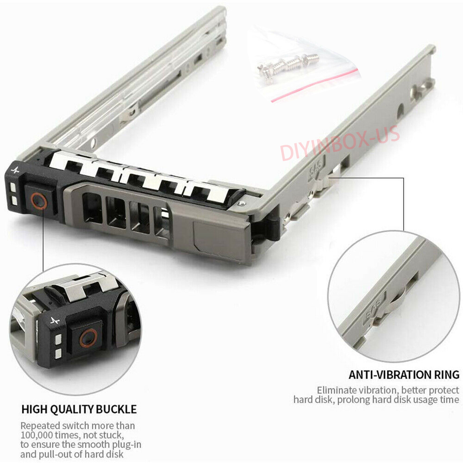 For DELL EMC T440 T640 POWEREDGE SERVER SFF 2.5" HDD TRAY CADDY WITH SCREWS @US