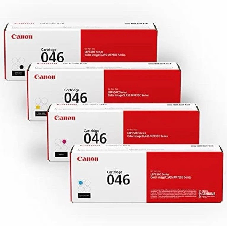 Canon 046 CMYK 4 Pack Toner Set OEM 1246C001 1247C001 New Sealed
