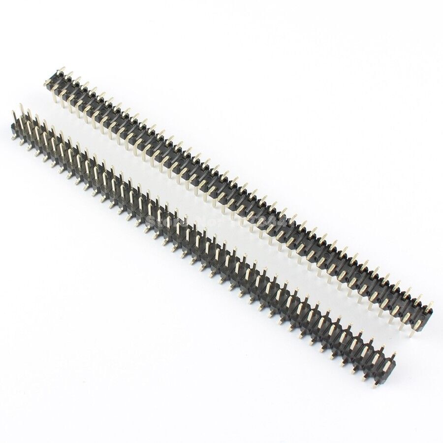 2Pcs 2.54mm Pitch 2x40 Pin 80 Pin Male Double Row SMT SMD Pin Header Strip