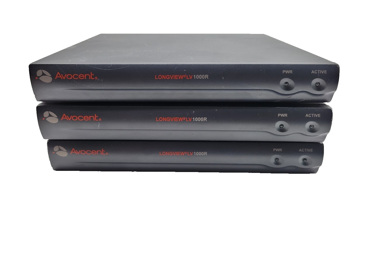 Lot of 3 Avocent Longview LV1000R VGA USB PS2 KVM