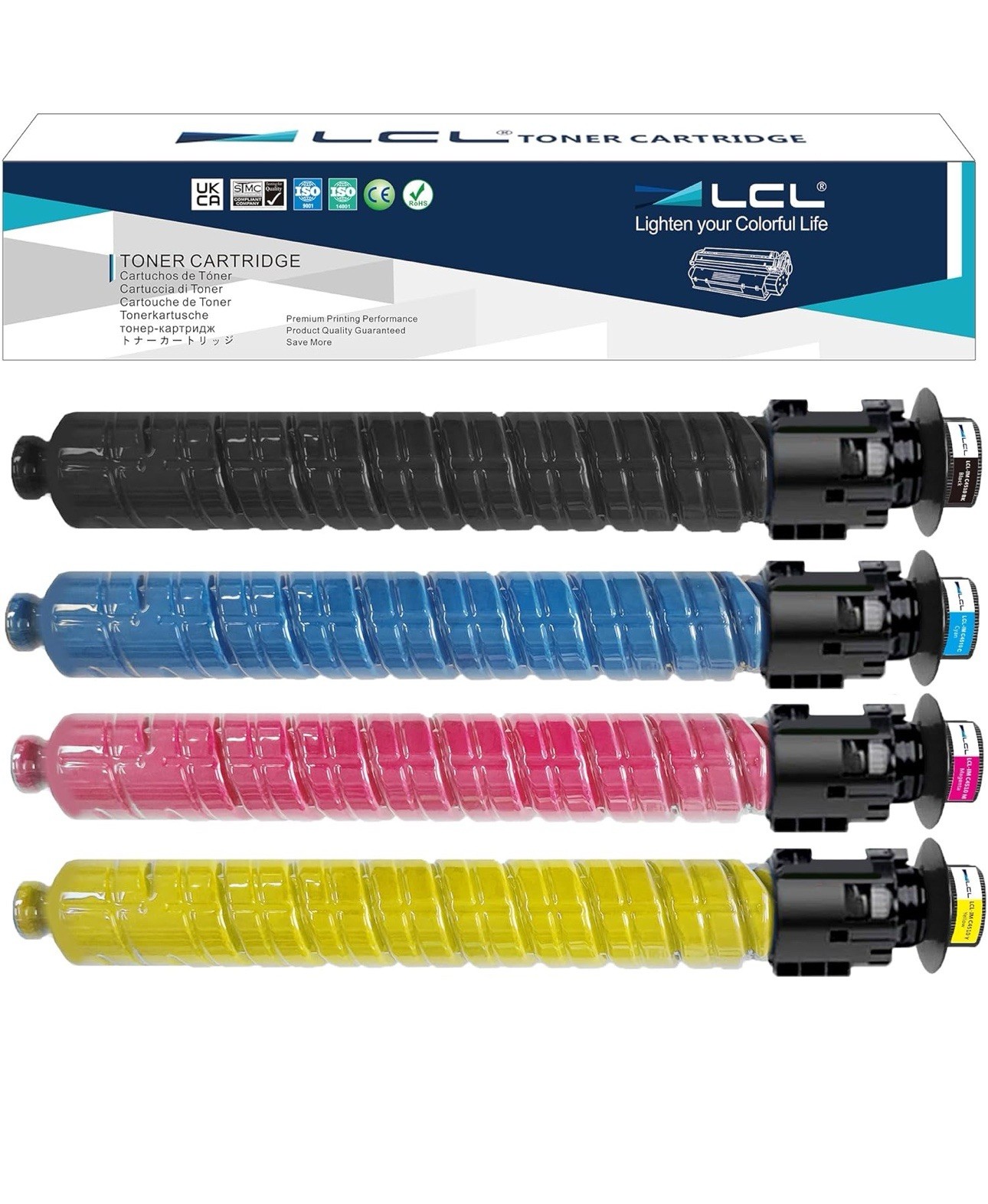 LCL Toner Cartridges Black, Yellow, Cyan, Magenta. REPLACEMENT FOR LCL-CRG-069