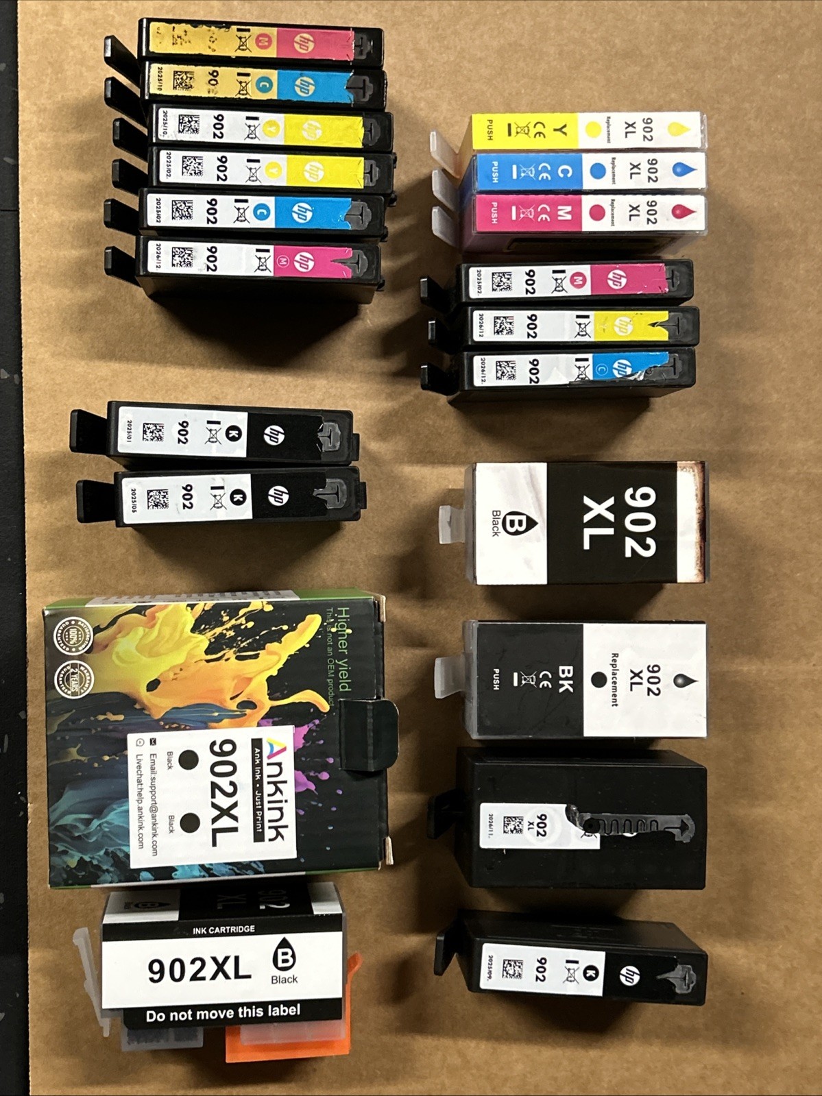 HP 902 & 902 XL Empty Ink Cartridges Some OEM One is Full