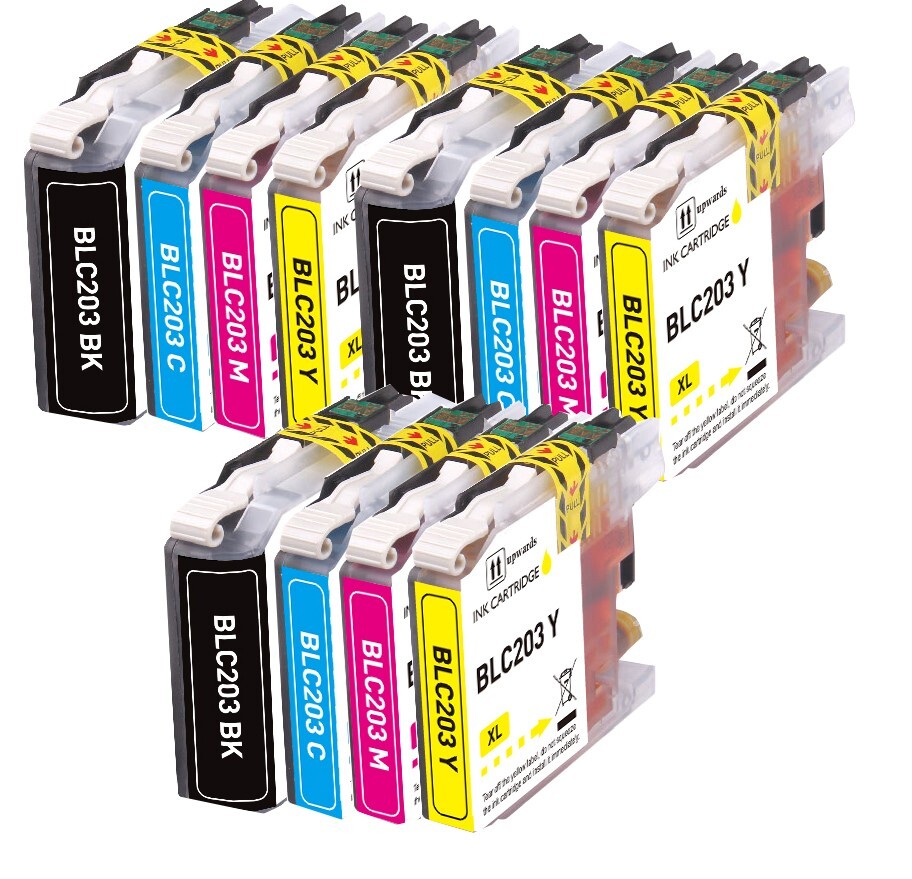 12PK XL Replacement Ink Set fits Brother LC203 MFC-J680DW MFC-J880DW MFC-J885DW