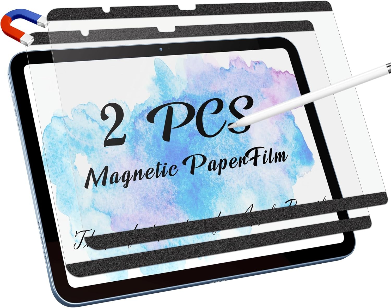 2 Pack Magnetic Paperfilm for iPad 10th 2022 & 11th A16 2025, Anti Glare