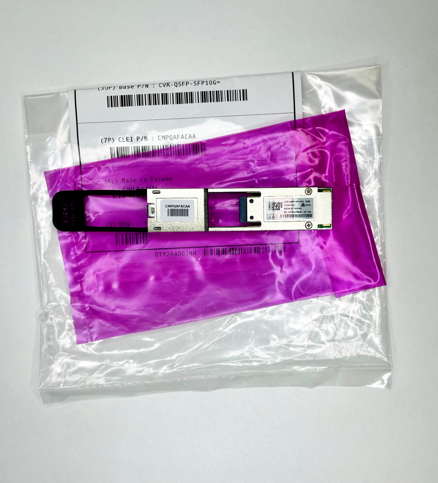 Hologram Cisco CVR-QSFP-SFP10G QSFP 40G to SFP+ 10G Adapter Transceiver