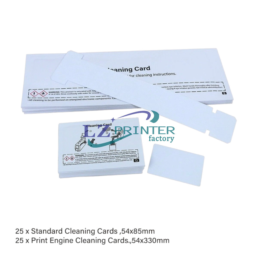 50pcs New 105912-913 New Compatible For Zebra Premier Cleaning Card Kit
