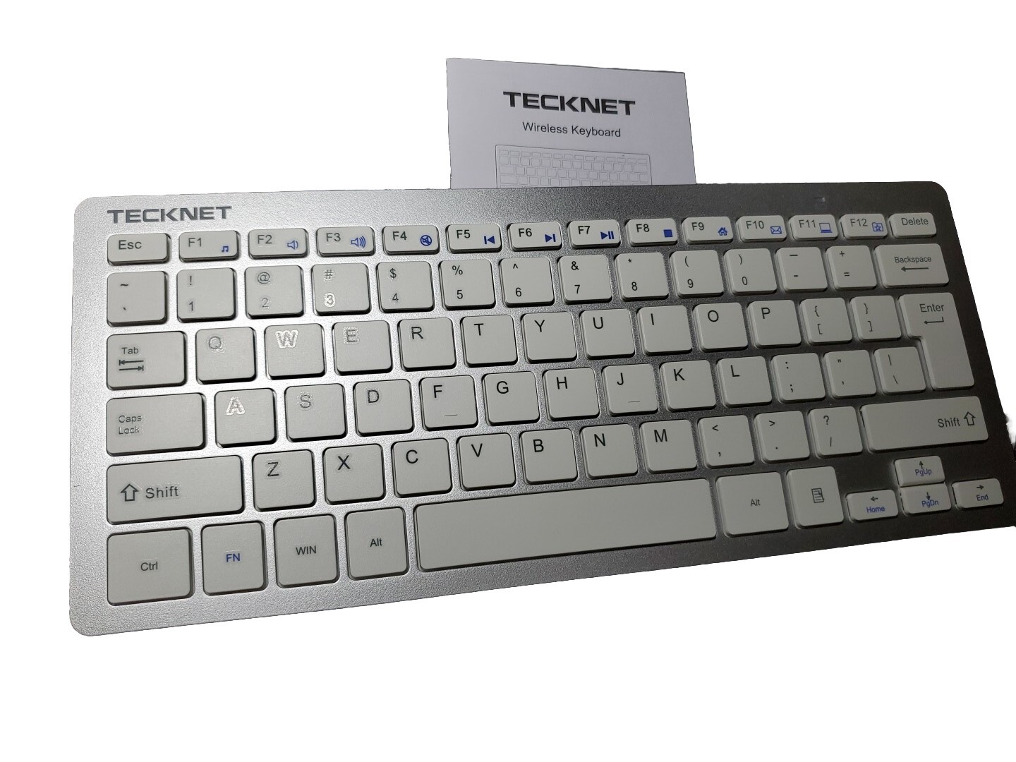 TECKNET - Slim Wireless Keyboard, SILVER