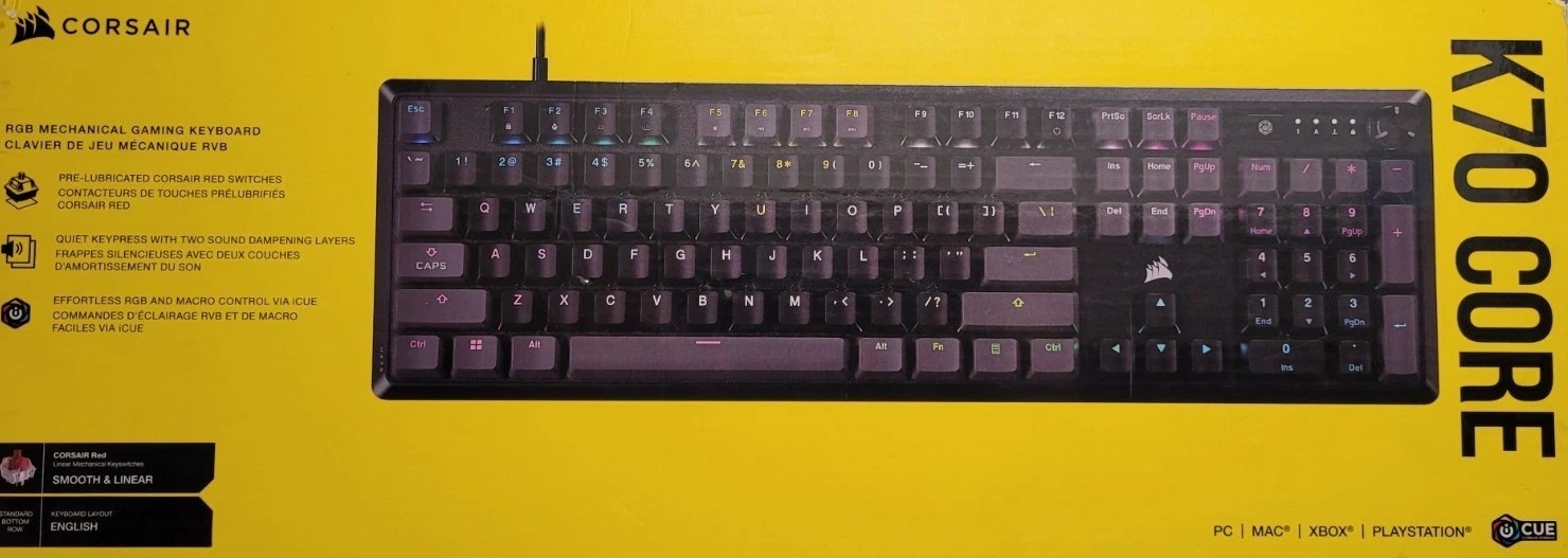 NEW Corsair K70 Core RGB Mechanical Gaming Keyboard