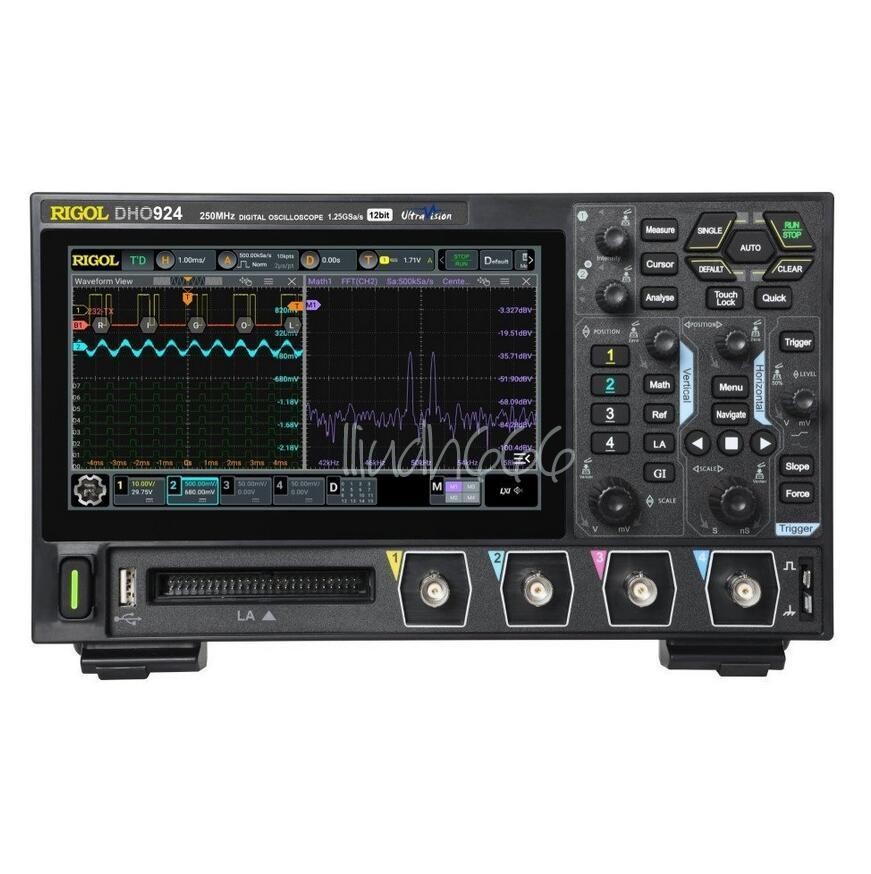 RIGOL DHO924 Oscilloscope Digital 4-Ch 250 MHz, 1.25 GSa/s, 12 Bit A/D Converter