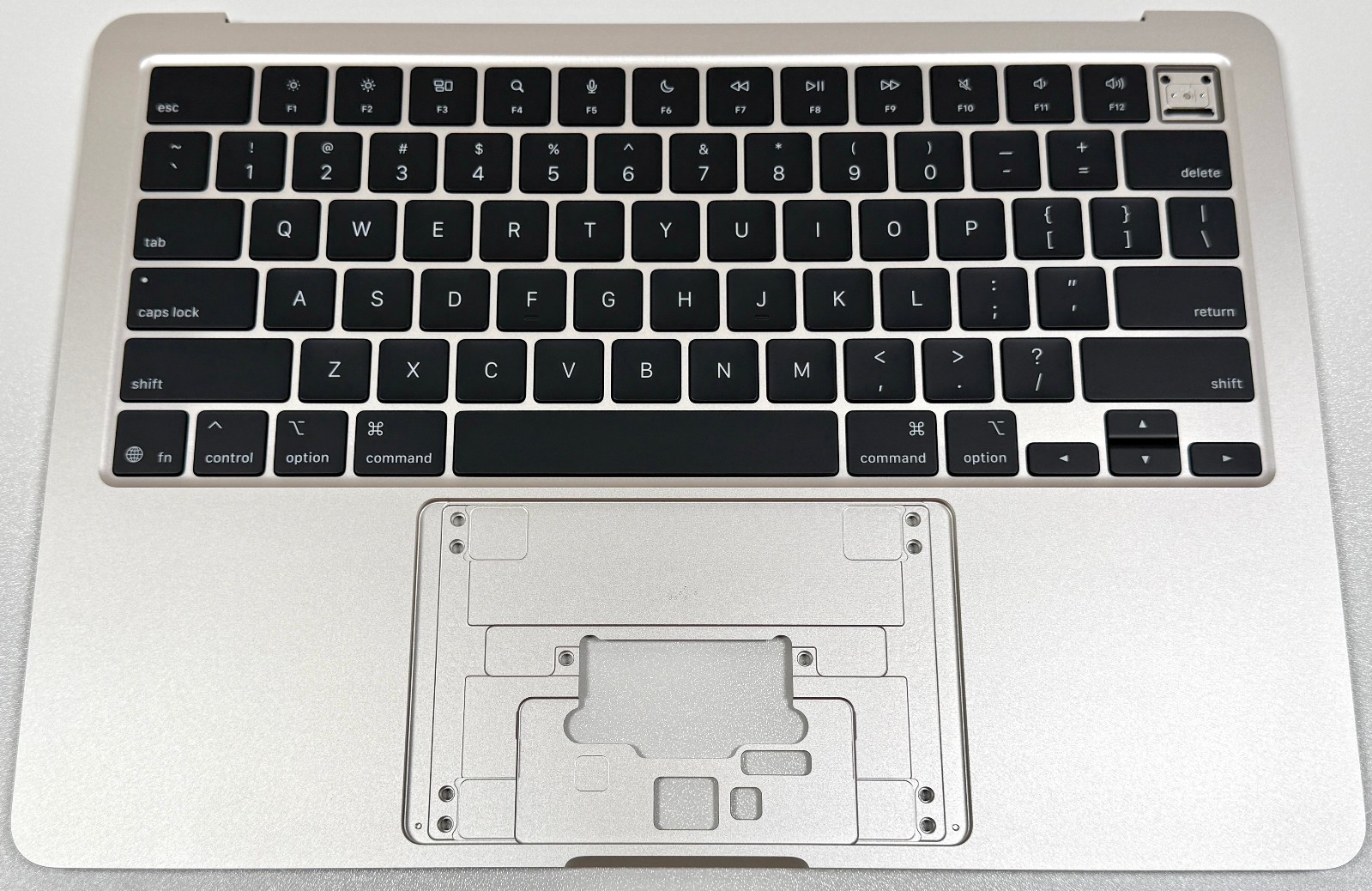 Apple MacBook Air 13" Starlight M4 2025 A3240 Keyboard Inner Top Case OEM NEW