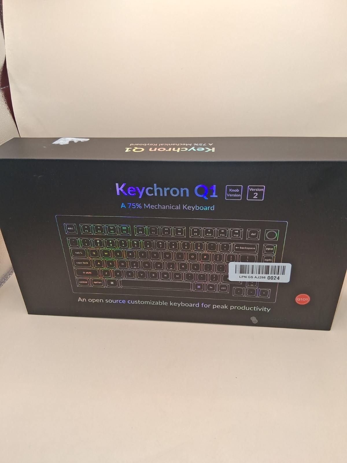 Keychron Q1 RGB Wired Custom Mechanical Keyboard, 75% Layout RGB Backlight