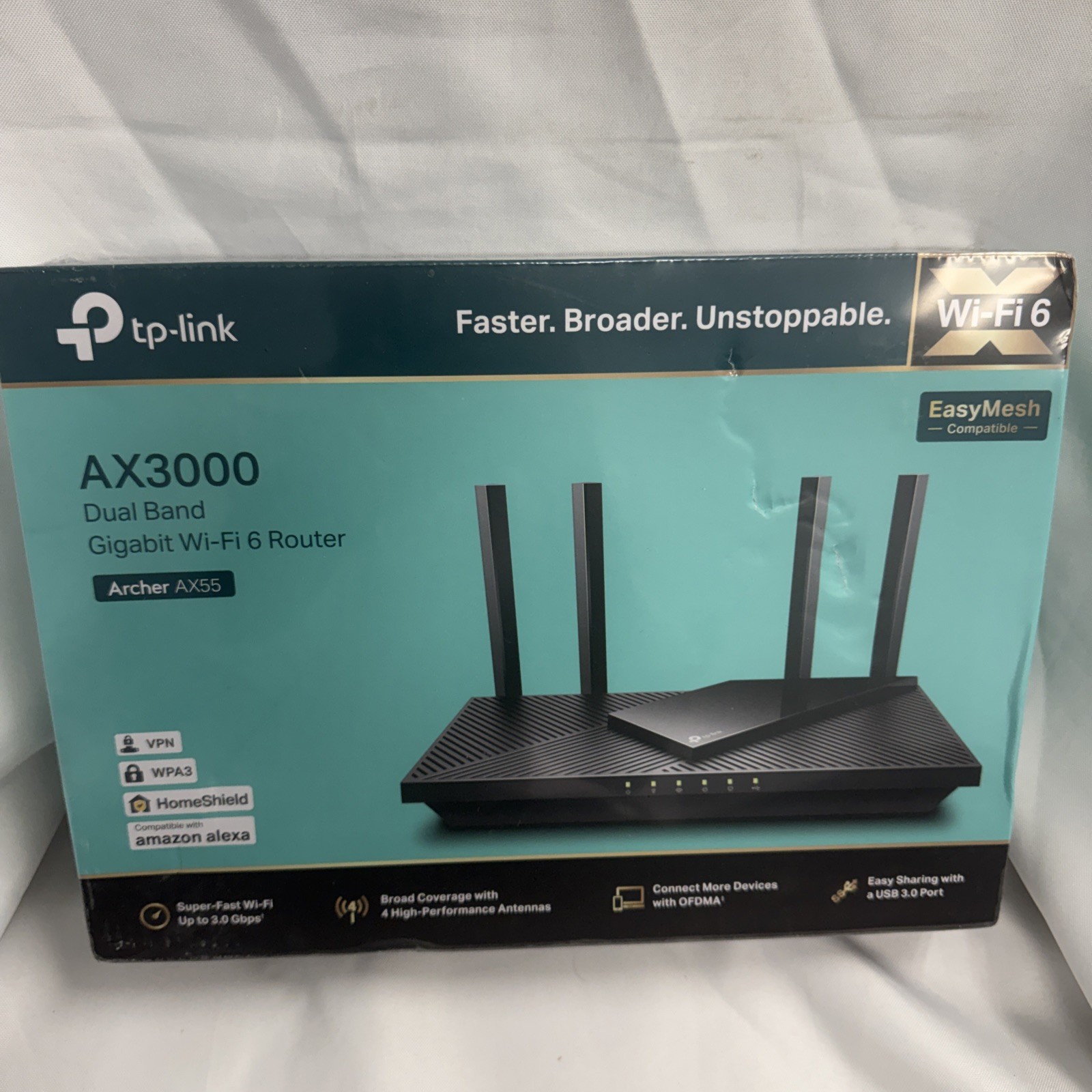 TP-Link Archer AX55 -WiFi 6 Router AX3000 Dual-Band Gigabit *NEW SEALED*
