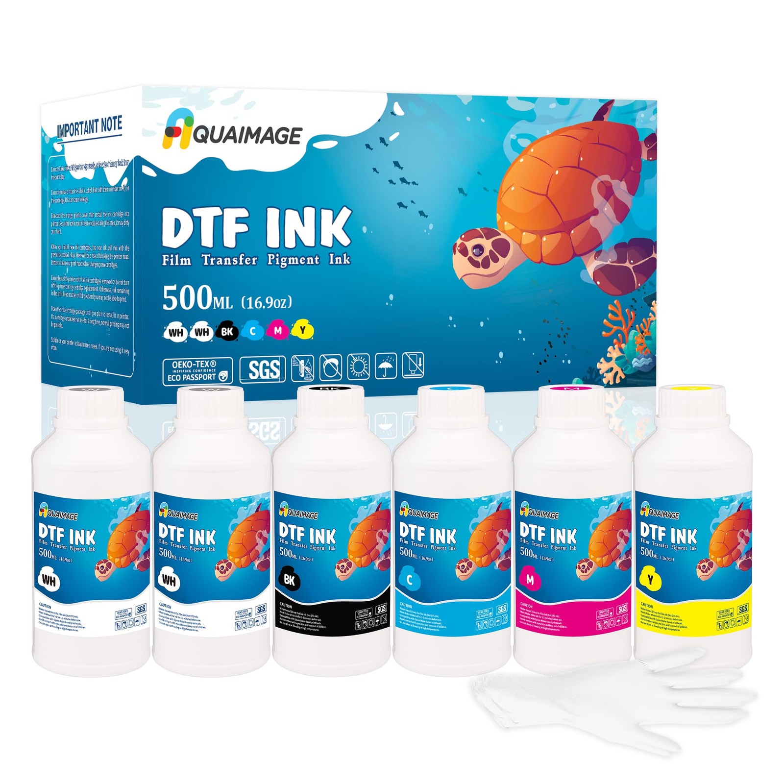 DTF Ink Bulk Set 3000ml 6×500ml