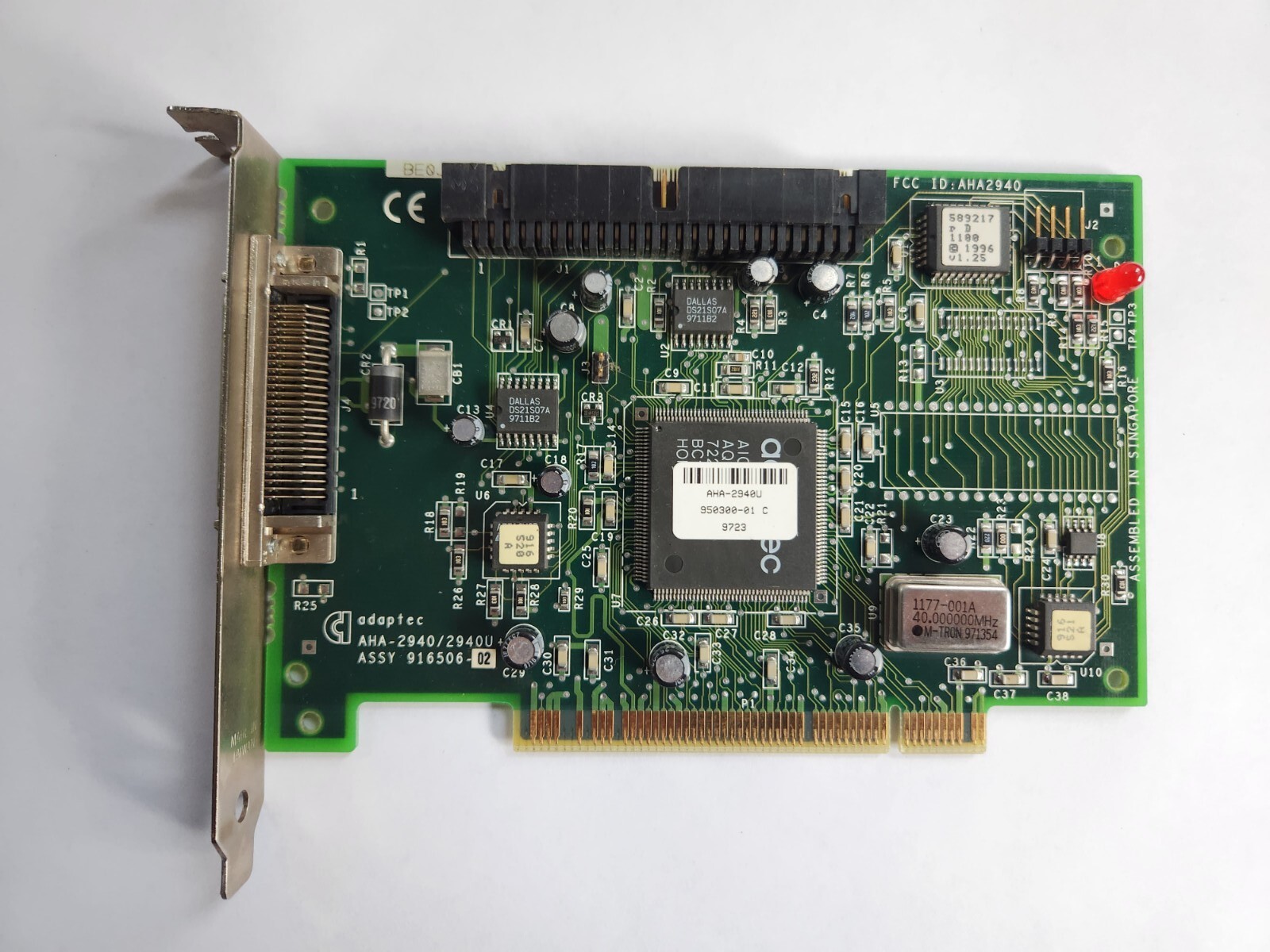 RARE VINTAGE ADAPTEC AHA-2940 2940U SCSI 50 PIN PCI CONTROLLER CARD - PULLS