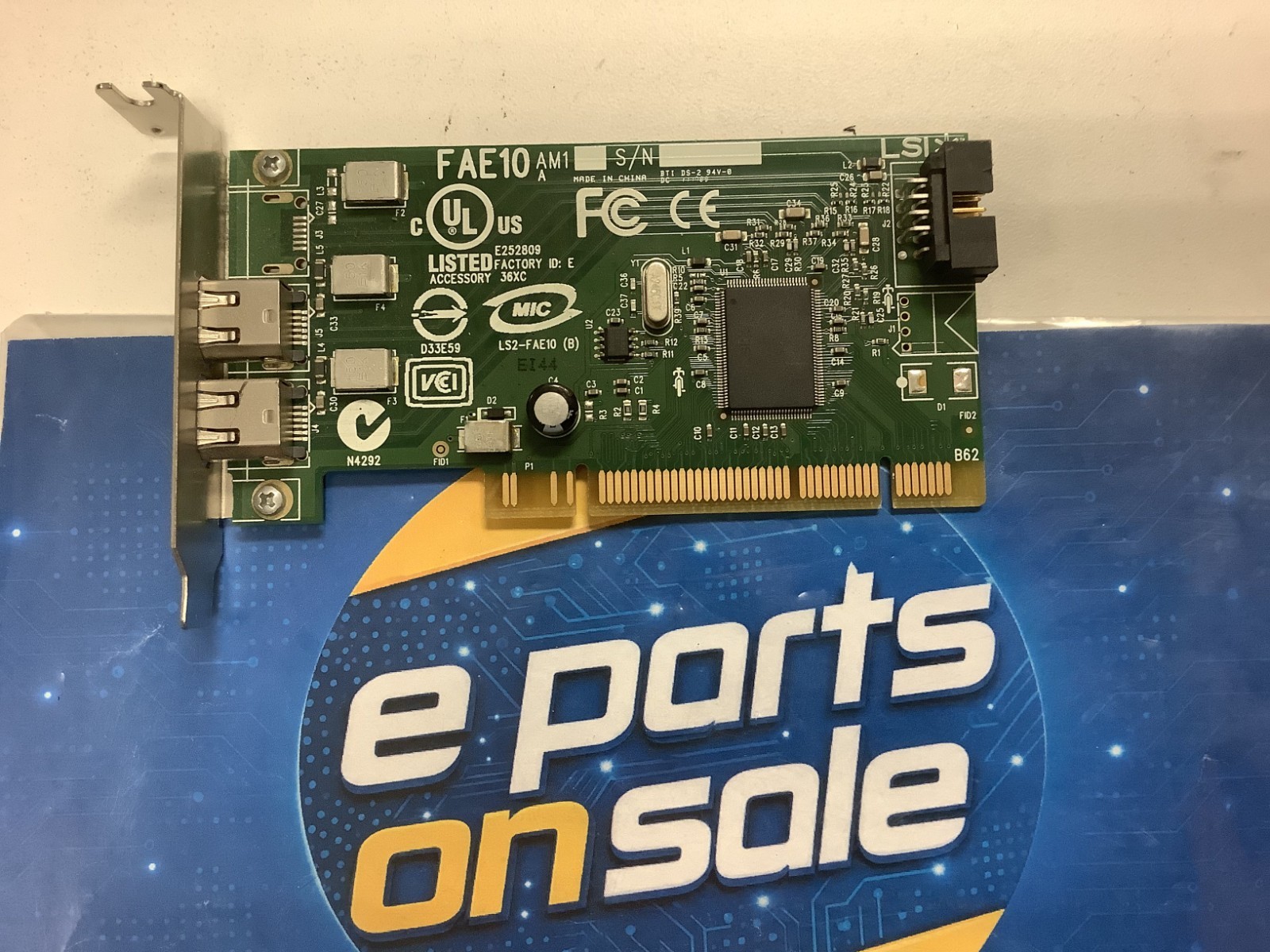 Dell LSI H924H FAE10 Dual-Port 32-bit PCI FireWire Adapter Card L-V4D