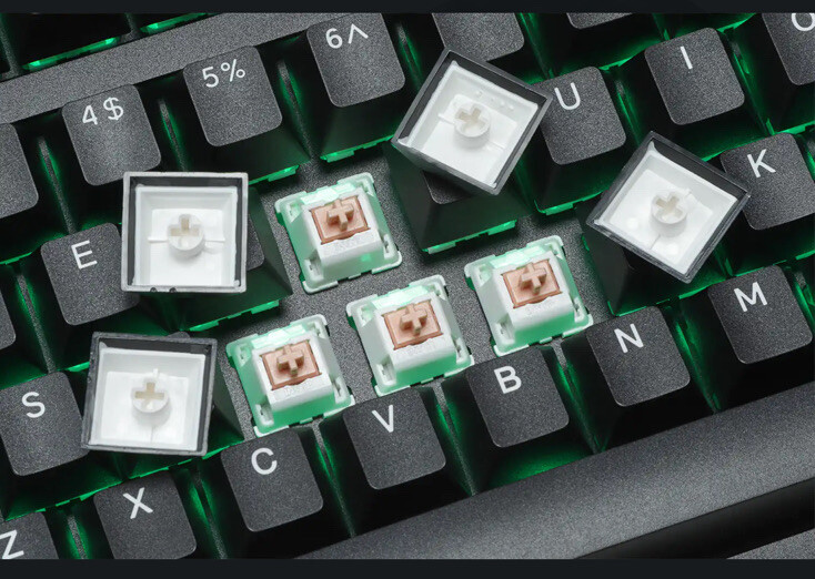 Drop Artifact Shield Series Keycap Set White On Black MDX-36353-1 - 107 Keys