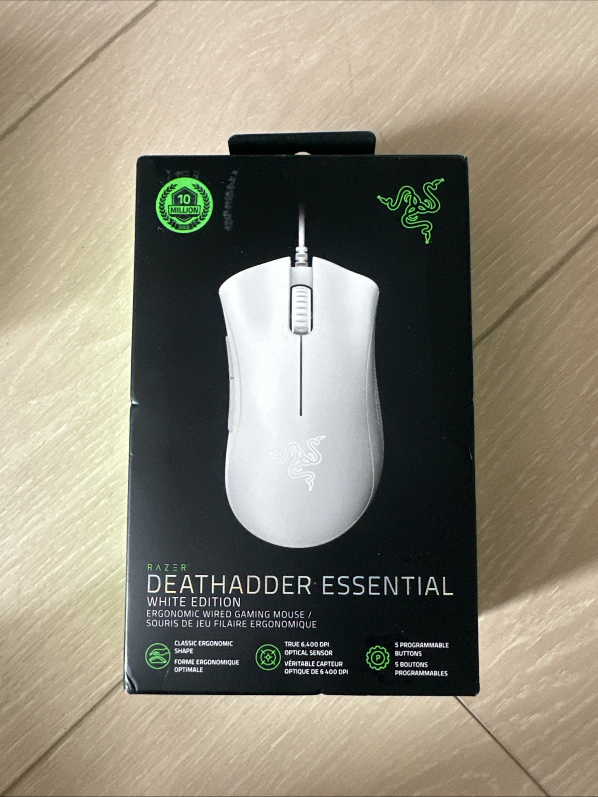 Razer DeathAdder Essential White Wired USB Gaming Mouse 6400 DPI