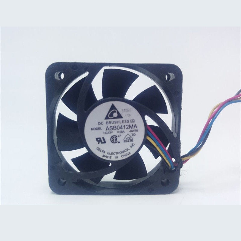 1PCS Delta ASB0412MA 12V 0.08A 4010 4-wire silent switching ball bearing fan