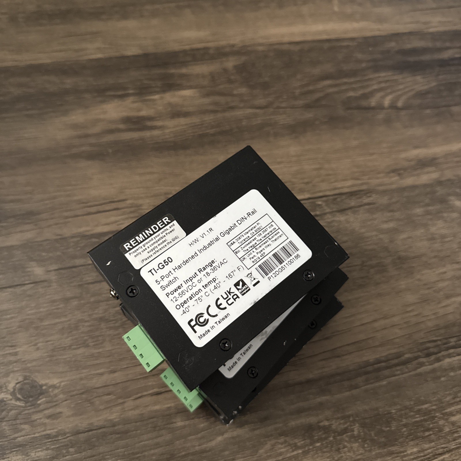 TRENDnet TI-G50 5-Port Industrial Gigabit Ethernet DIN-Rail Switch