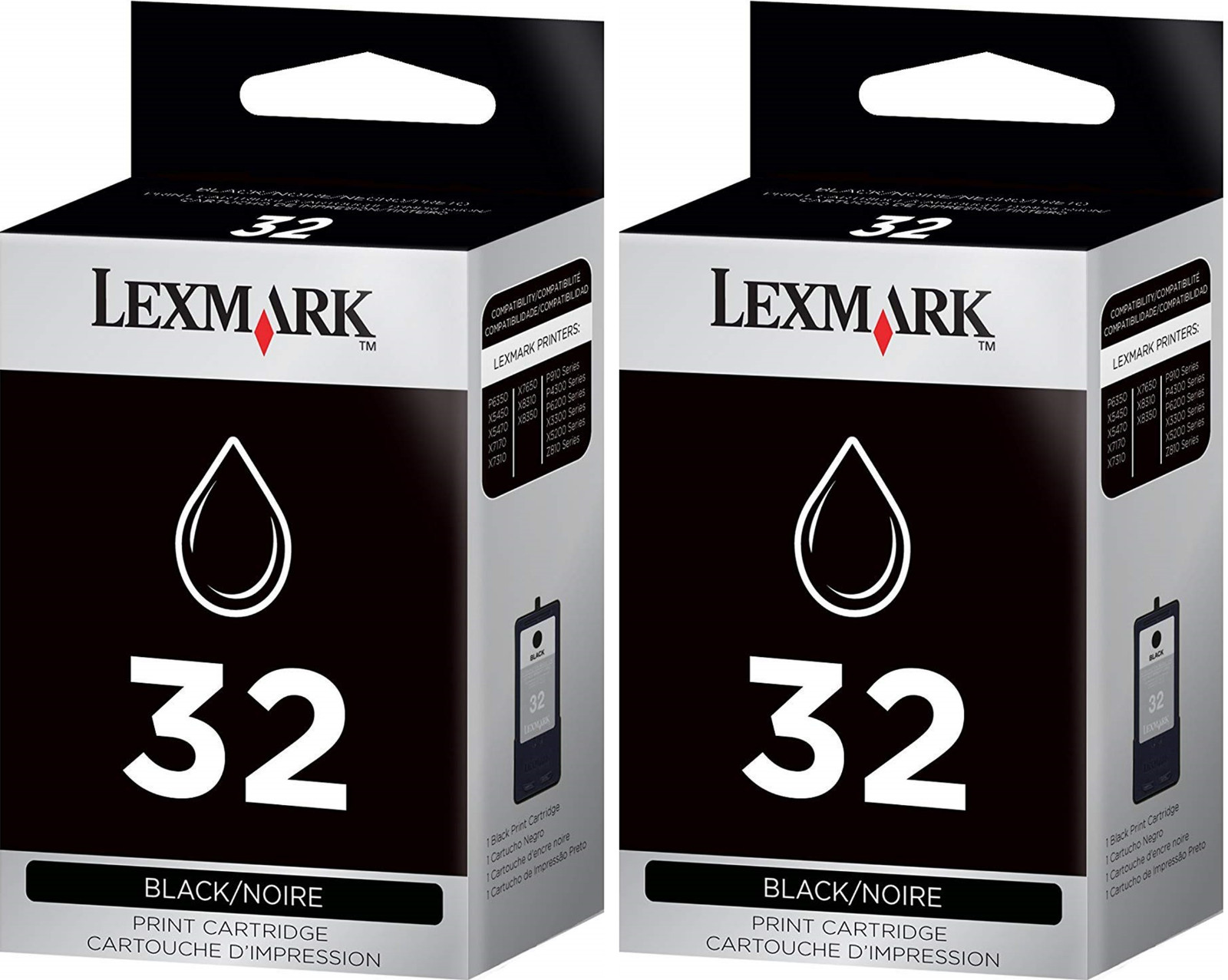 New Genuine Lexmark 32 2PK Ink Cartridges Box P Series P6350 P4330 Z Series Z815