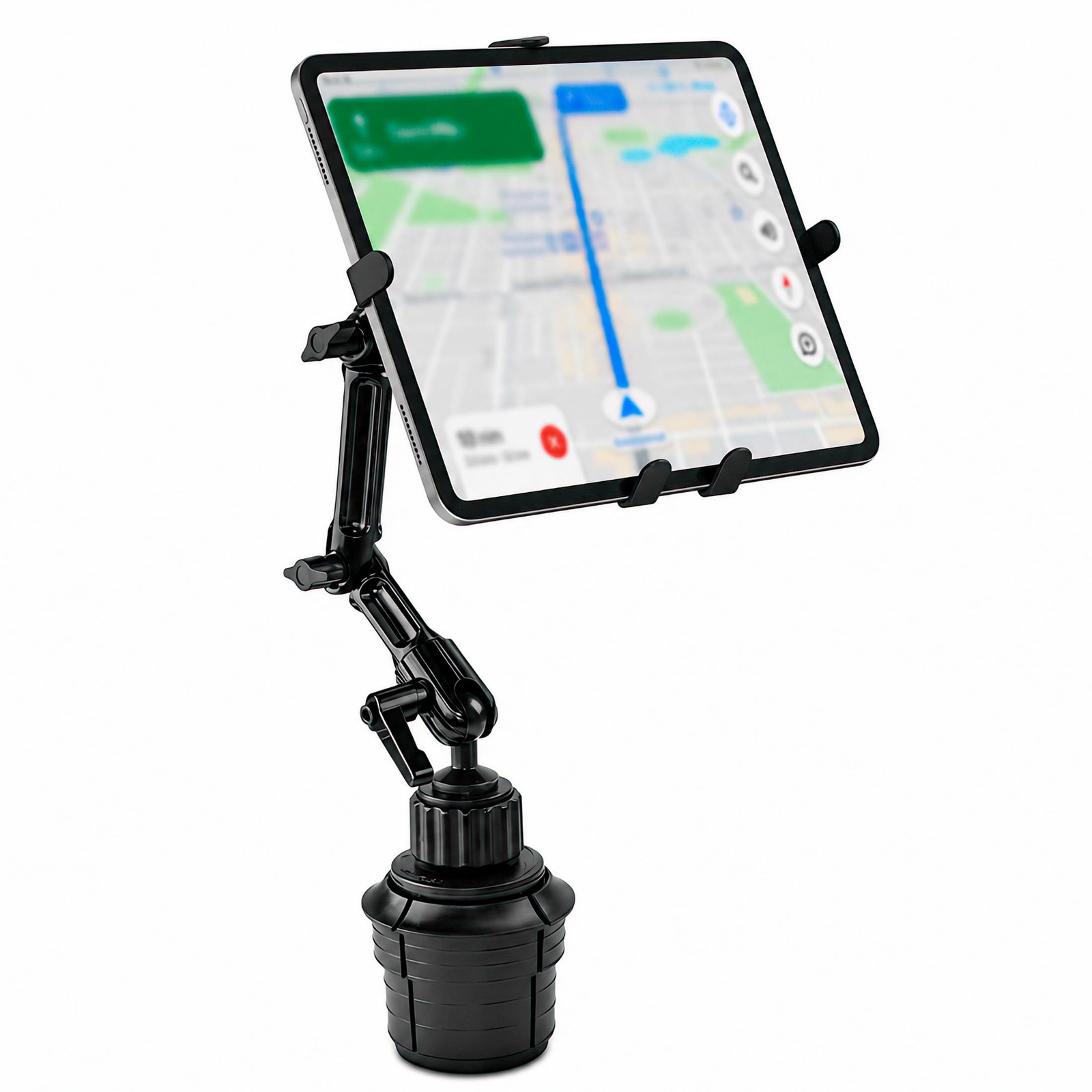 MountIt Universal Cup Holder Tablet Mount, 711in Tablets, Aluminum