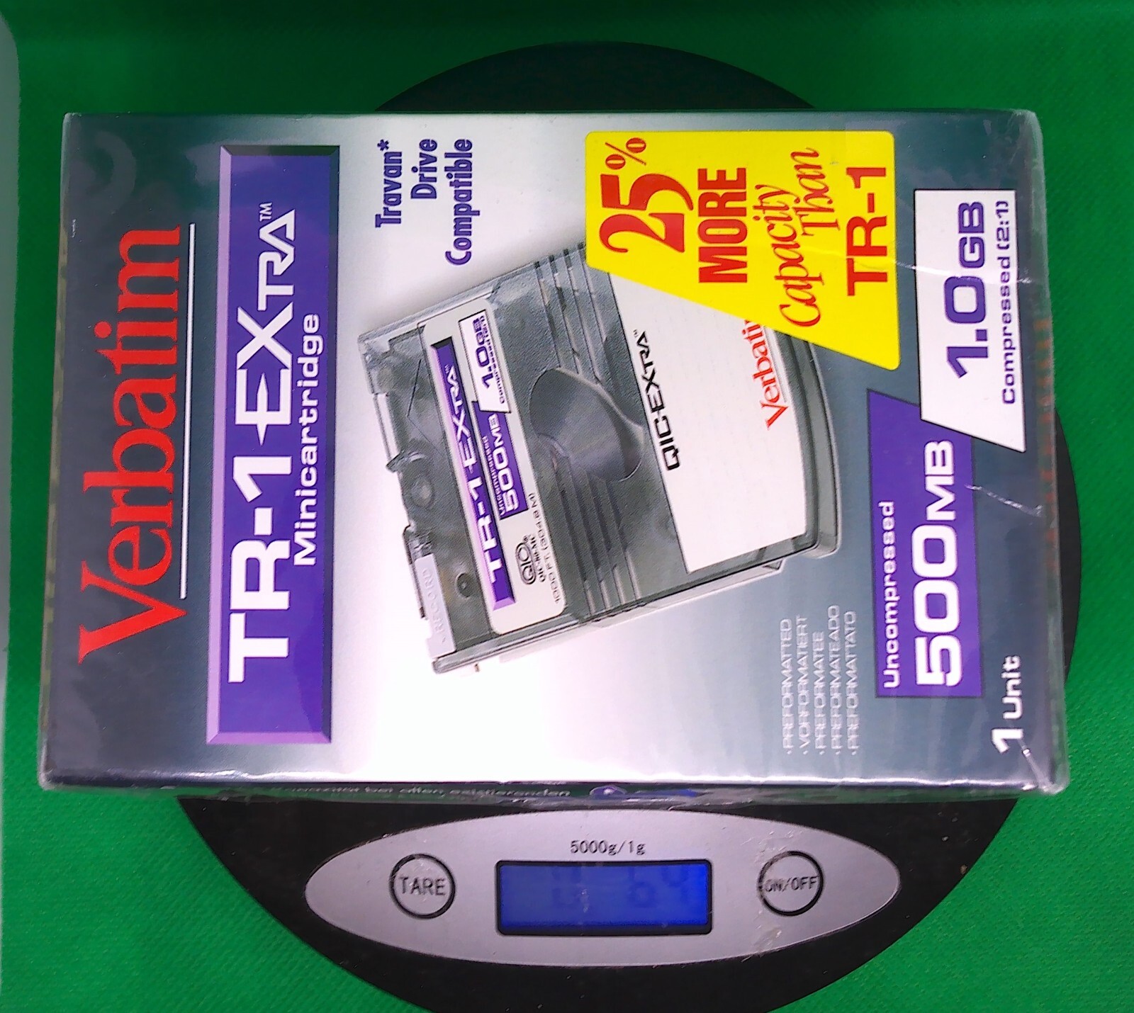 Extra Travan Mini Cartridge 500MB Uncompressed / 1GB Compressed by Verbatim TR-1