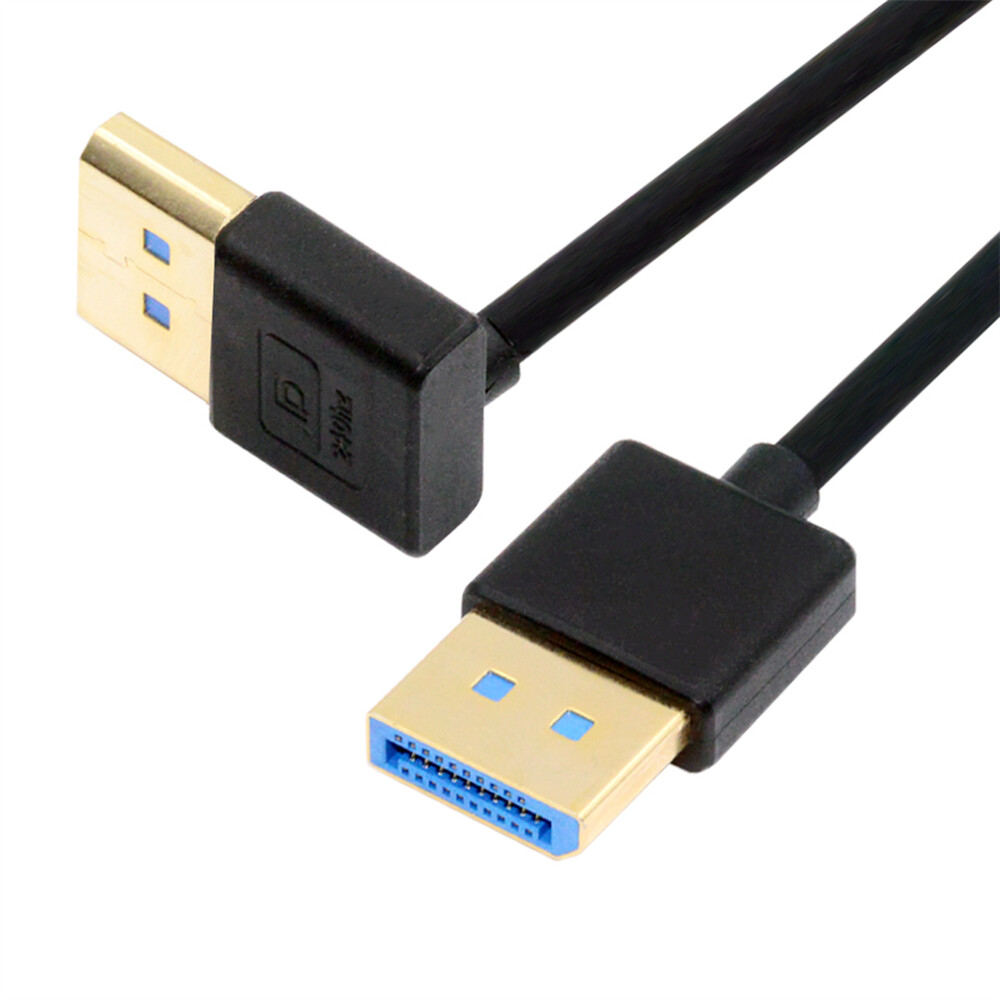 Right Angled Ultrafine DisplayPort 1.4 Cable 8K 60hz UHD 4K for Desktop Laptop