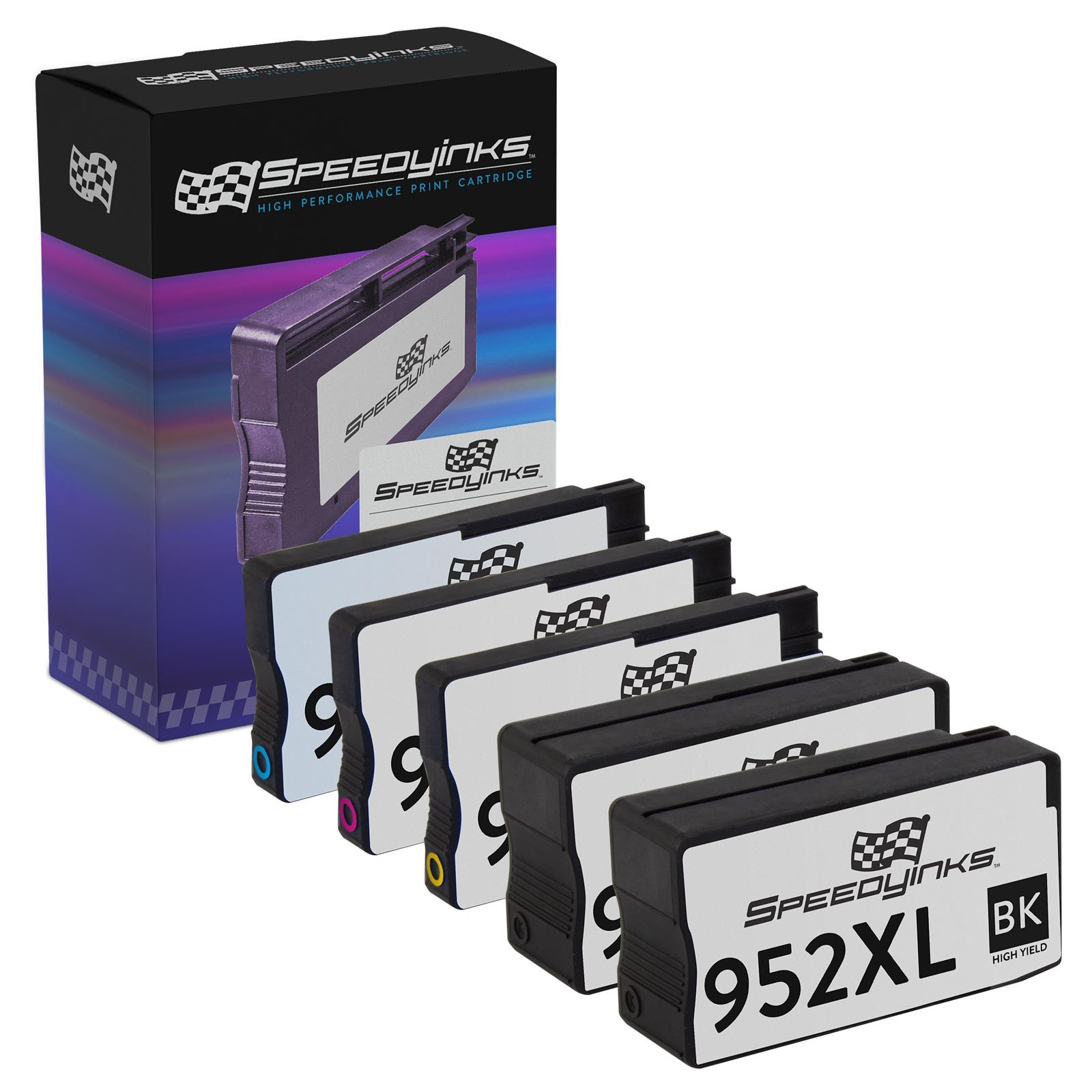 5PK Speedy 2B, C M Y Ink Cartridge for HP952XL OfficeJet 8715 8720 8740 8747
