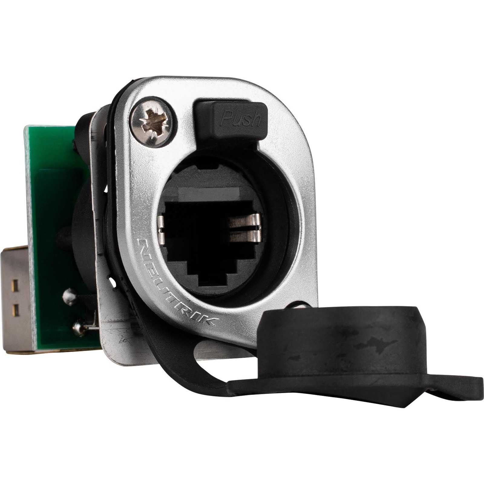 Neutrik NE8FDP-TOP etherCON RJ45 Feed-thru IP65 D-Shape Outdoor Connector