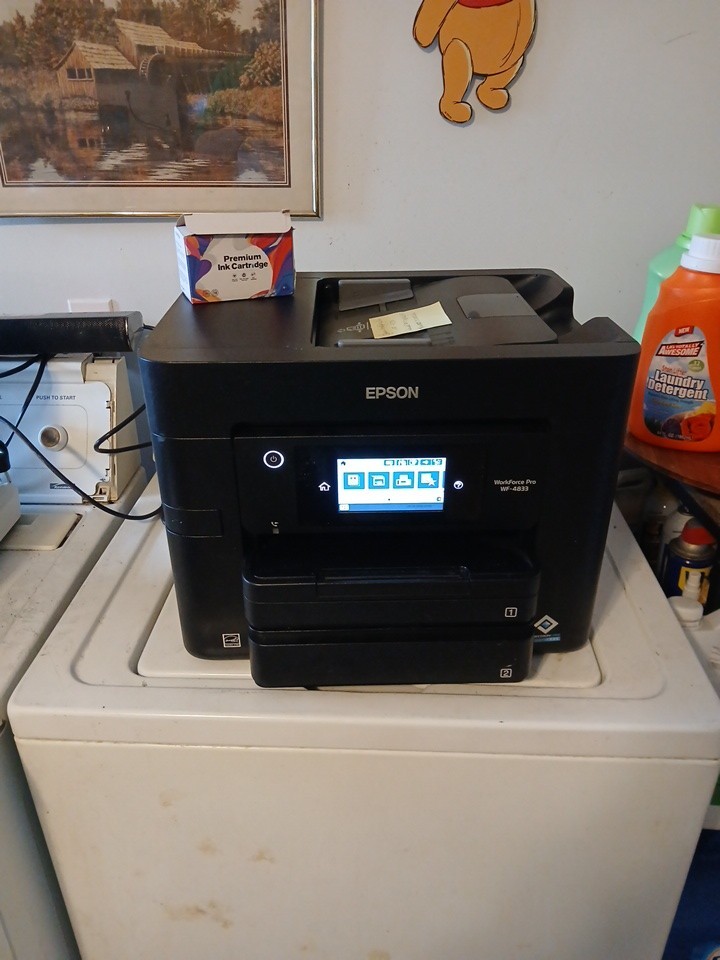 Epson WorkForce Pro WF4833 All-In-One Color Inkjet Printer Scanner Copier W/ ink