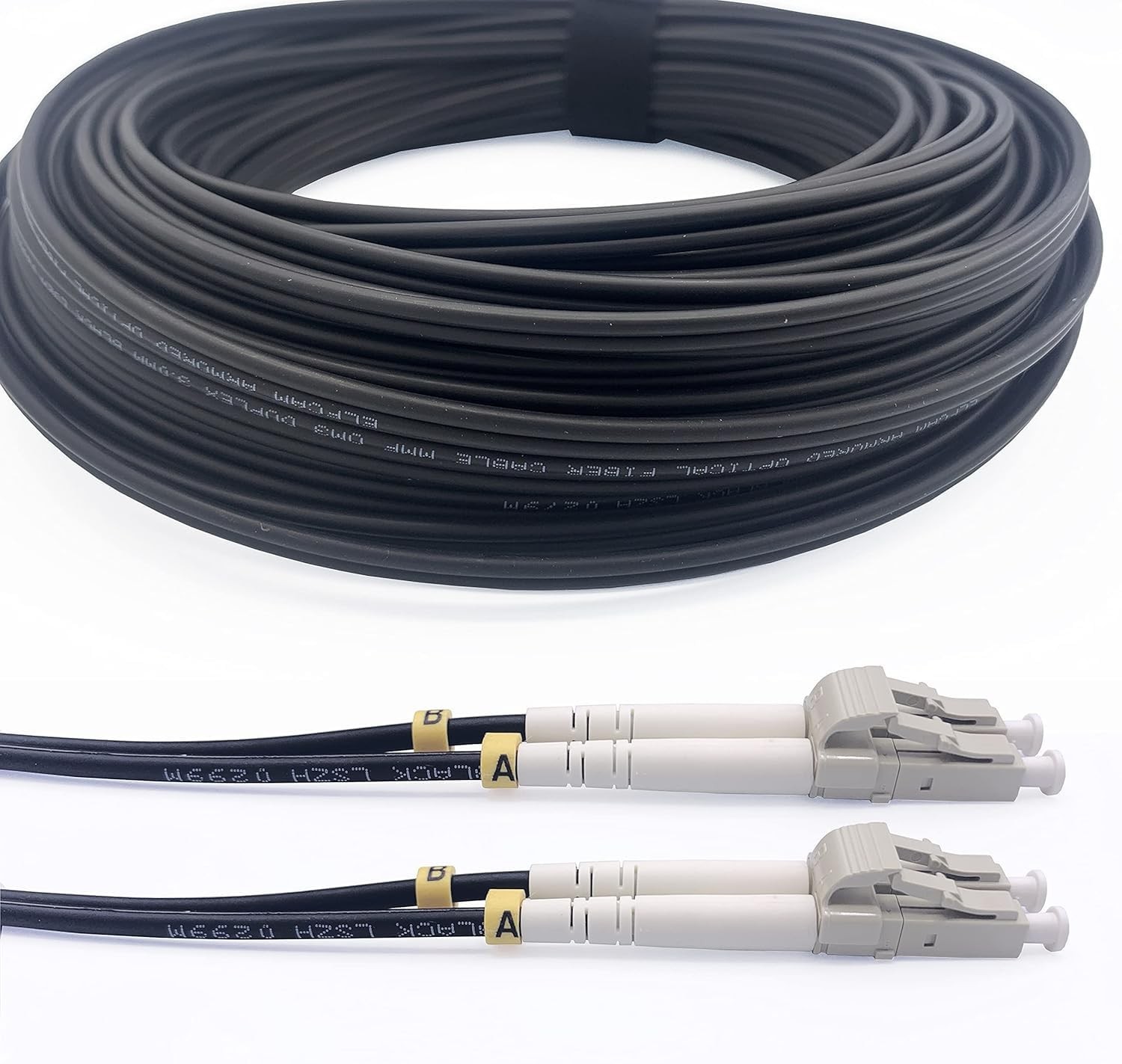 ® - 25m Outdoor and Indoor Shielded Armored Fiber Optic Cable LC/UPC to LC/UP...