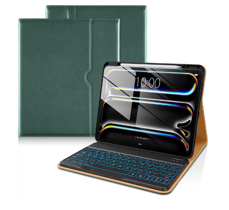 DTTO - Case for iPad Pro 13 Inch M5/M4with Wireless Detachable Keyboard , Leathe