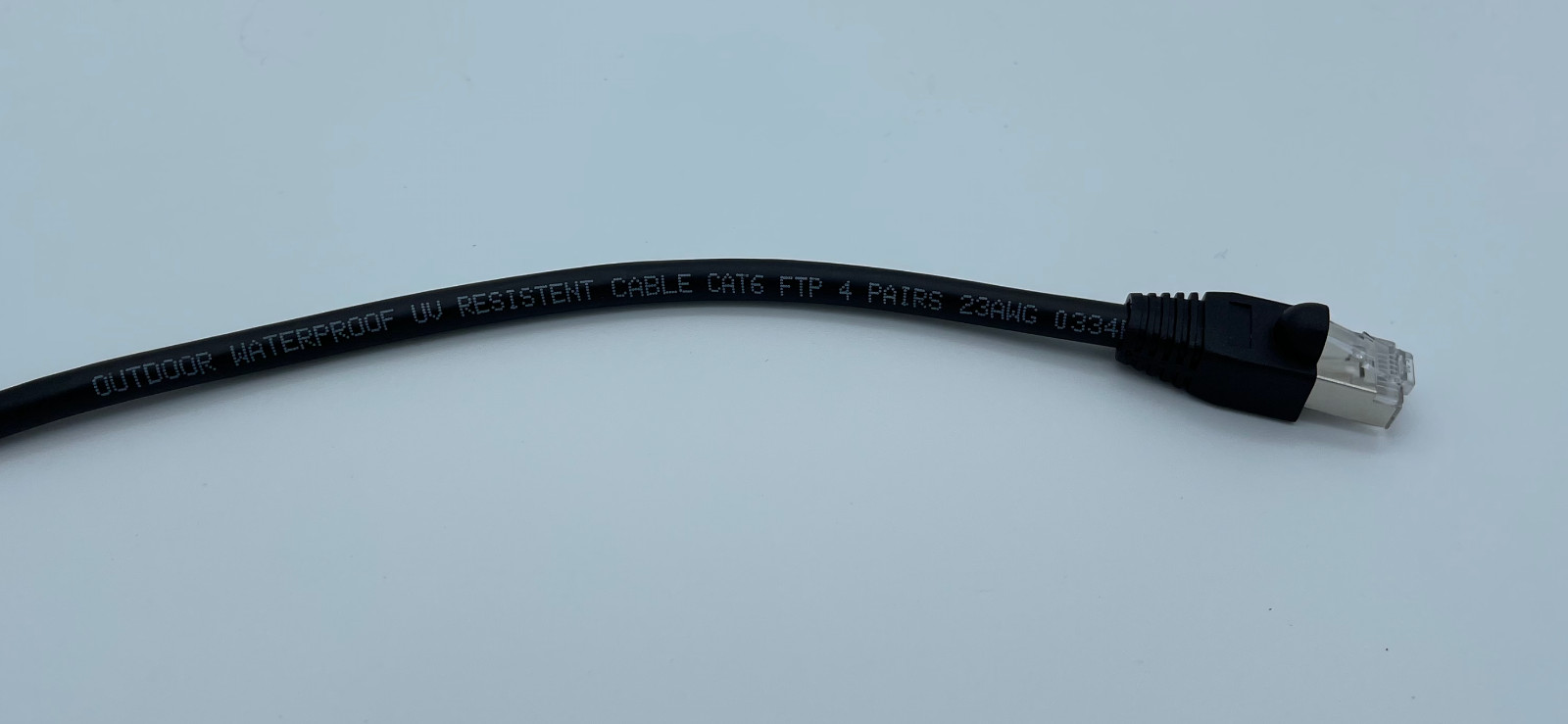 125' SHIELDED Cat6 OUTDOOR Patch Cable RJ45-RJ45 CONNECTORS INSTALLED WATERPROOF