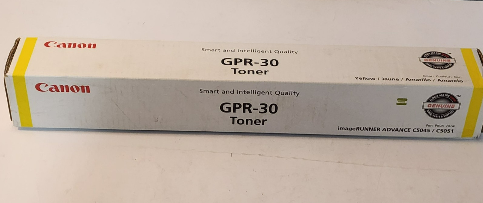 Canon GPR-30 Toner Cartridge Yellow 2801B003AB Genuine New Open Box 