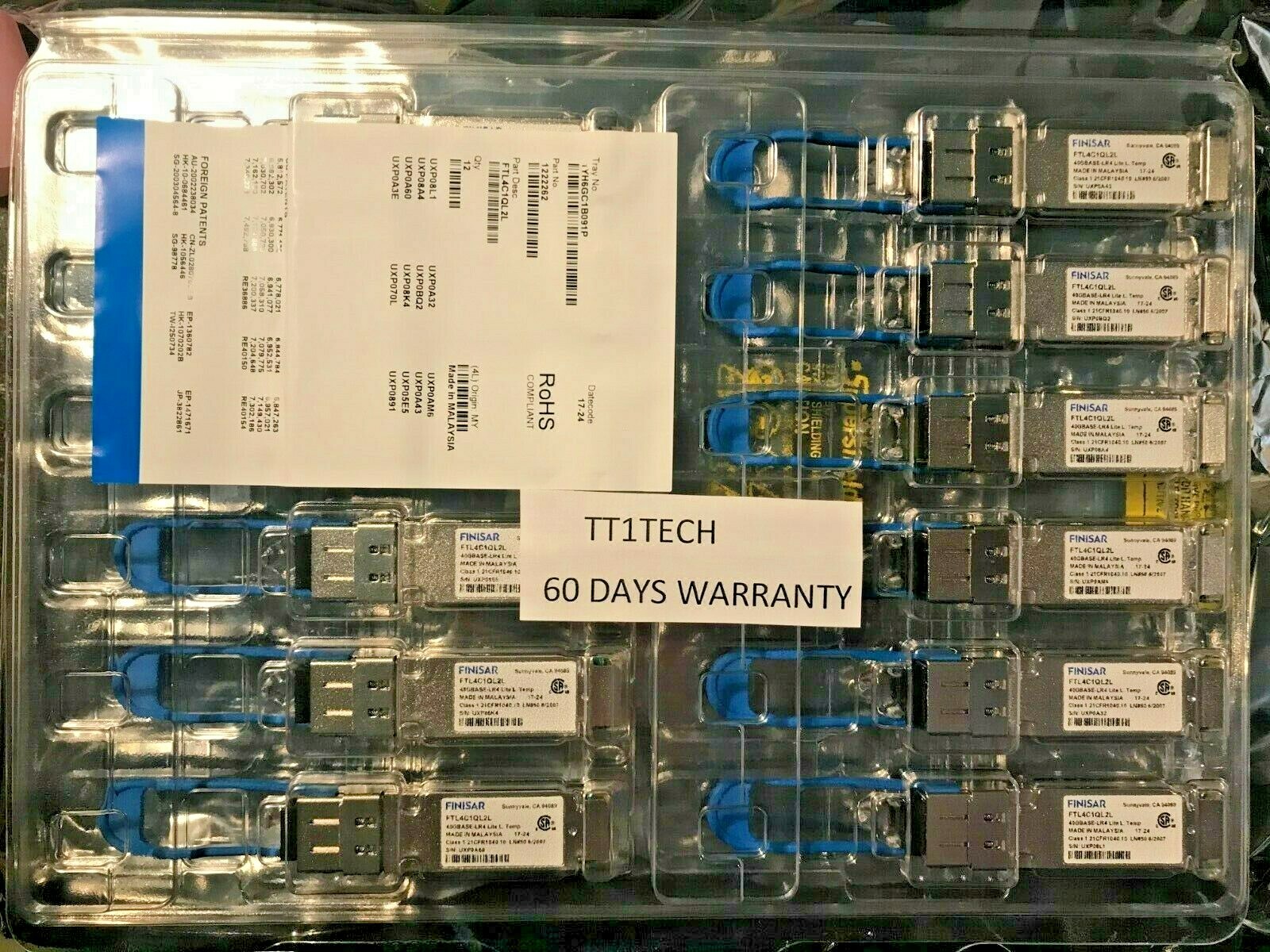 Finisar FTL4C1QL2L 40G Ethernet QSFPLR4 4x10Gbs CWDM 40GBASELR4 G1N