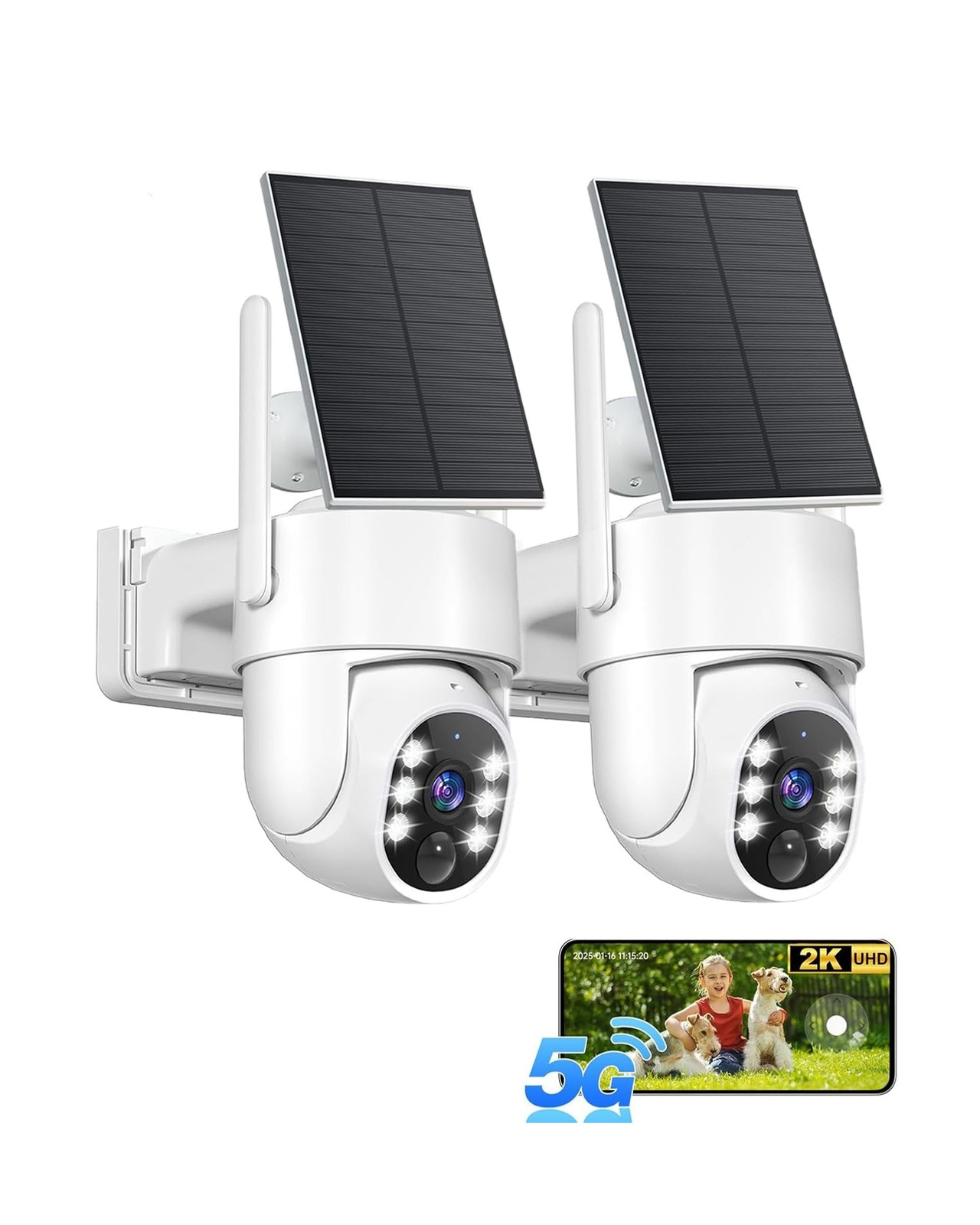 5G&2.4GHz Security Cameras Wireless Outdoor, 2K Cameras for Home Security, So...