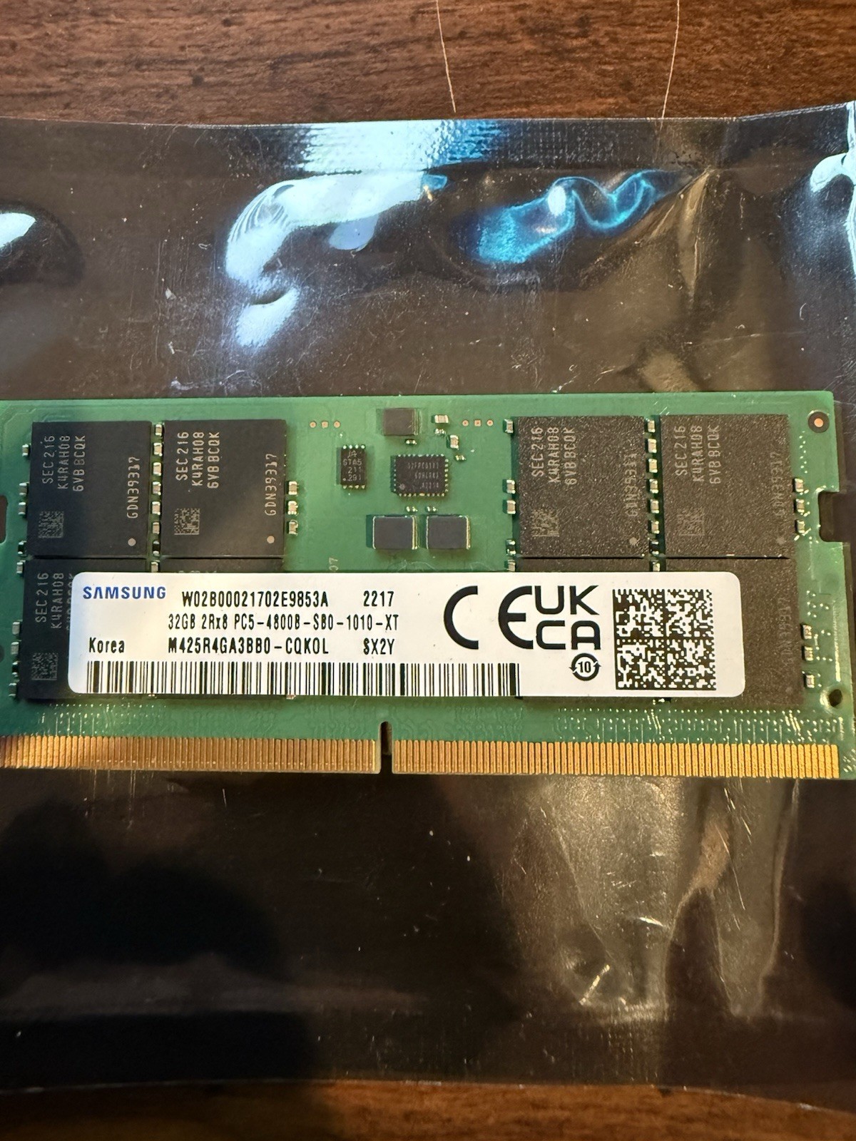 Samsung 32GB DDR5 4800MHz SODIMM Laptop RAM M425R4GA3BB0-CQKOL #SQ