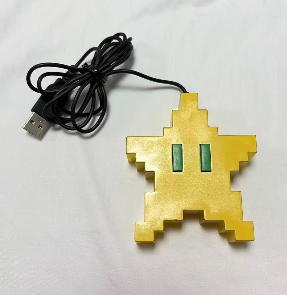 Super Mario Bros Dot Design Mouse 2 Star Banpresto USB Japan