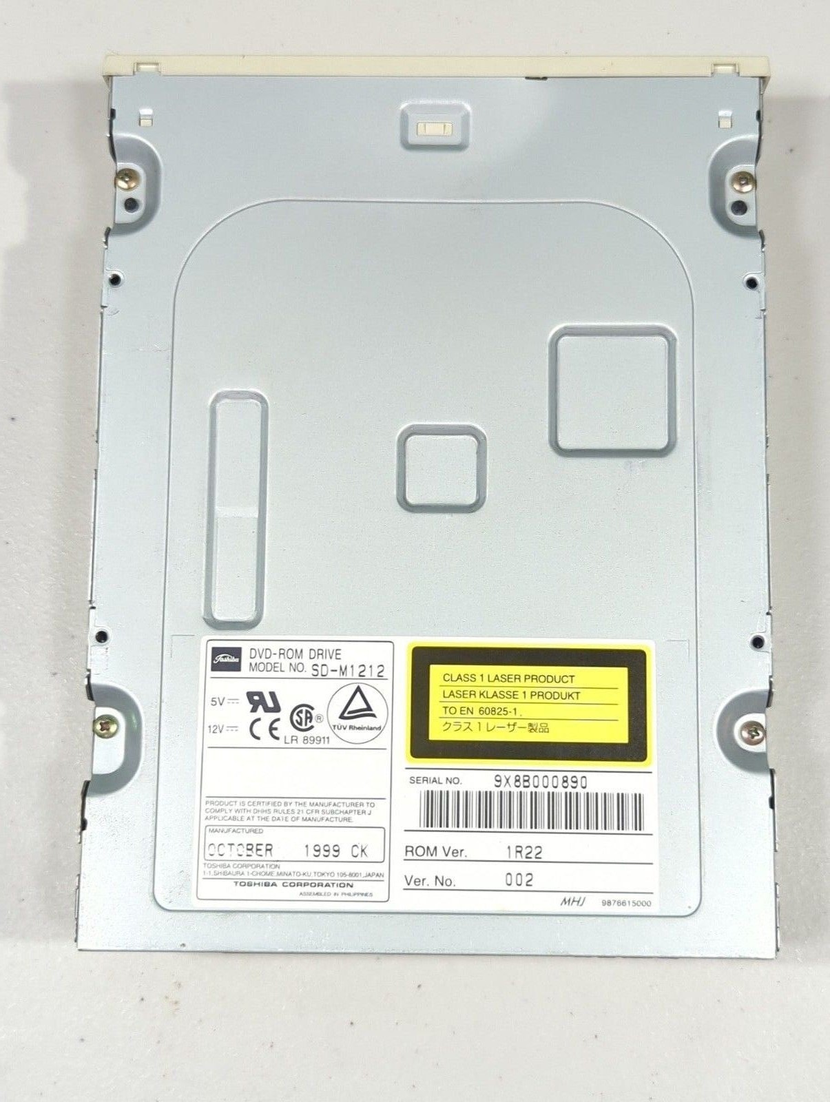 Toshiba SD-M1212 DVD-ROM Drive IDE ATAPI Vintage OCTOBER 1999 Untested
