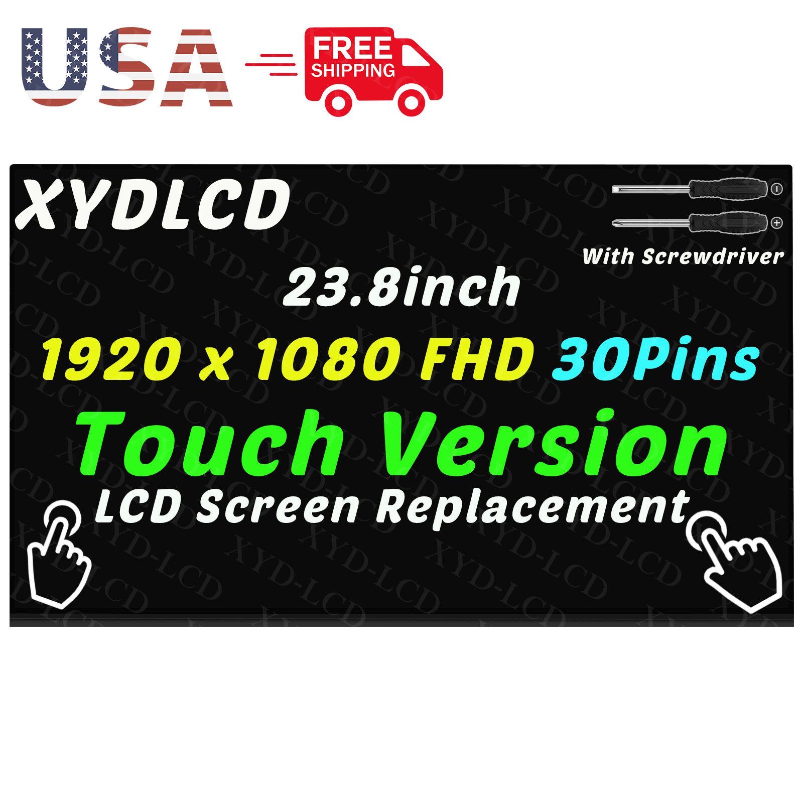23.8" HP L12029-273 L91416-002 LM238WF5-SSE5 LCD Touch Screen Replacement FHD A+